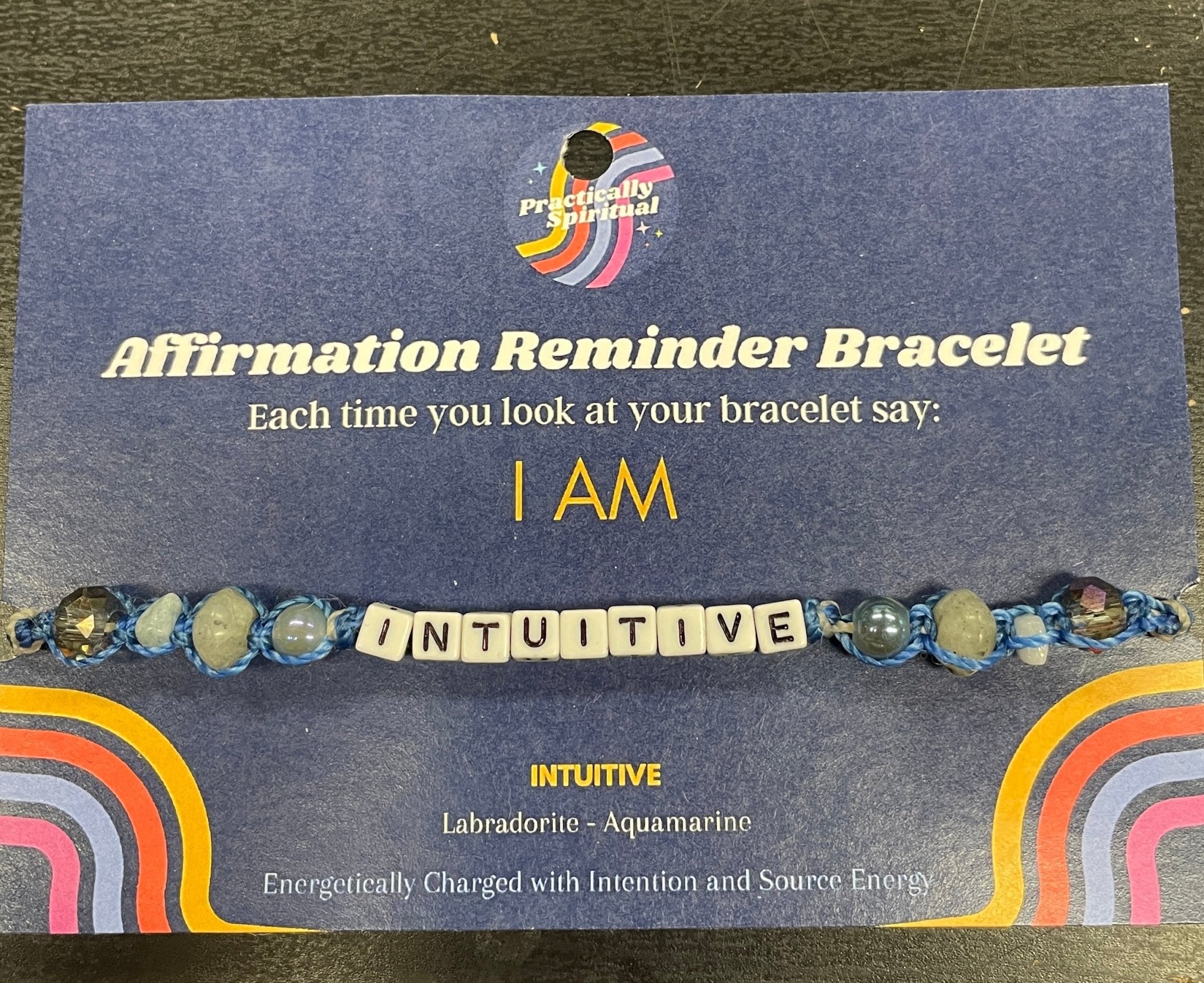 I AM Affirmation Reminder Bracelet - Spiral Circle