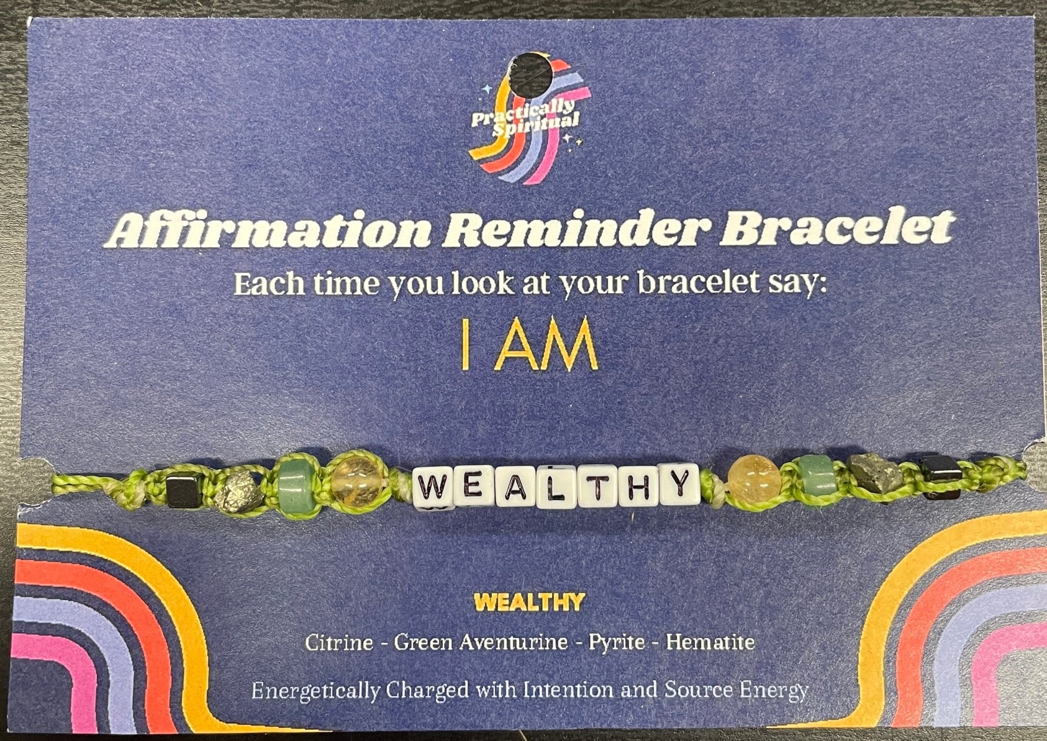 I AM Affirmation Reminder Bracelet - Spiral Circle
