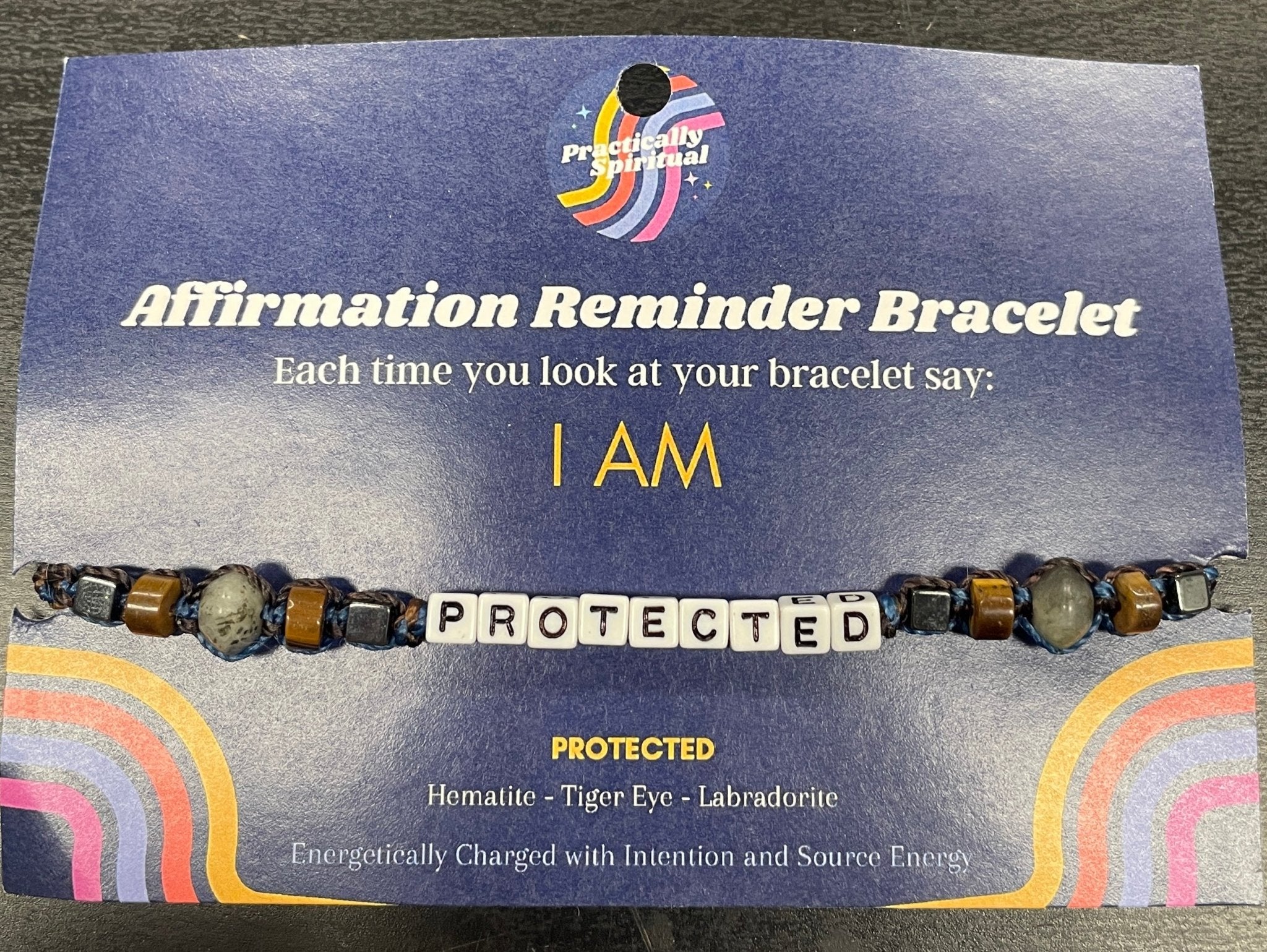 I AM Affirmation Reminder Bracelet - Spiral Circle