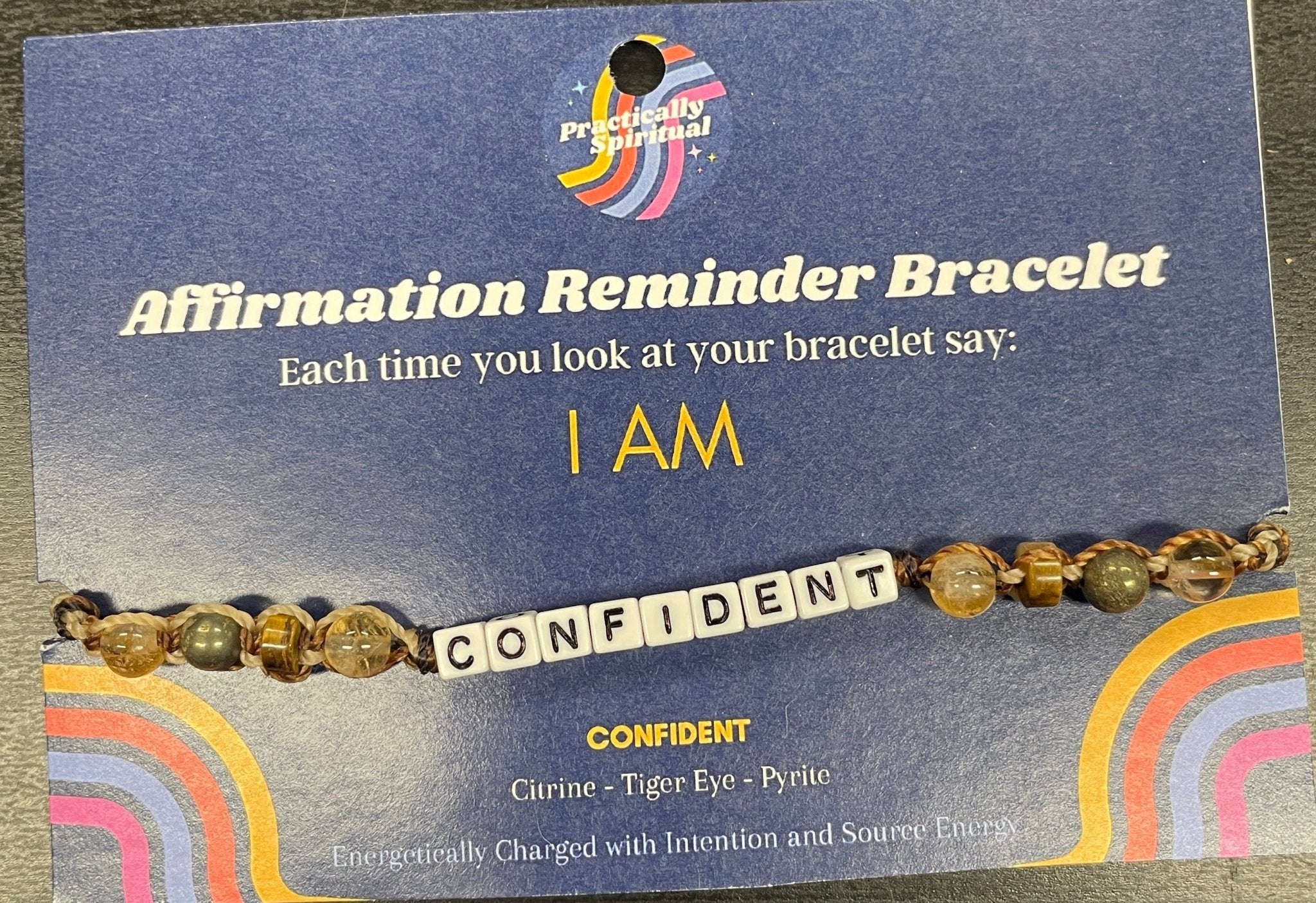 I AM Affirmation Reminder Bracelet - Spiral Circle