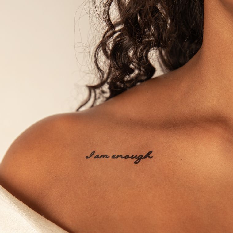 I am enough - Manifestation Tattoo 2-Pack - Spiral Circle