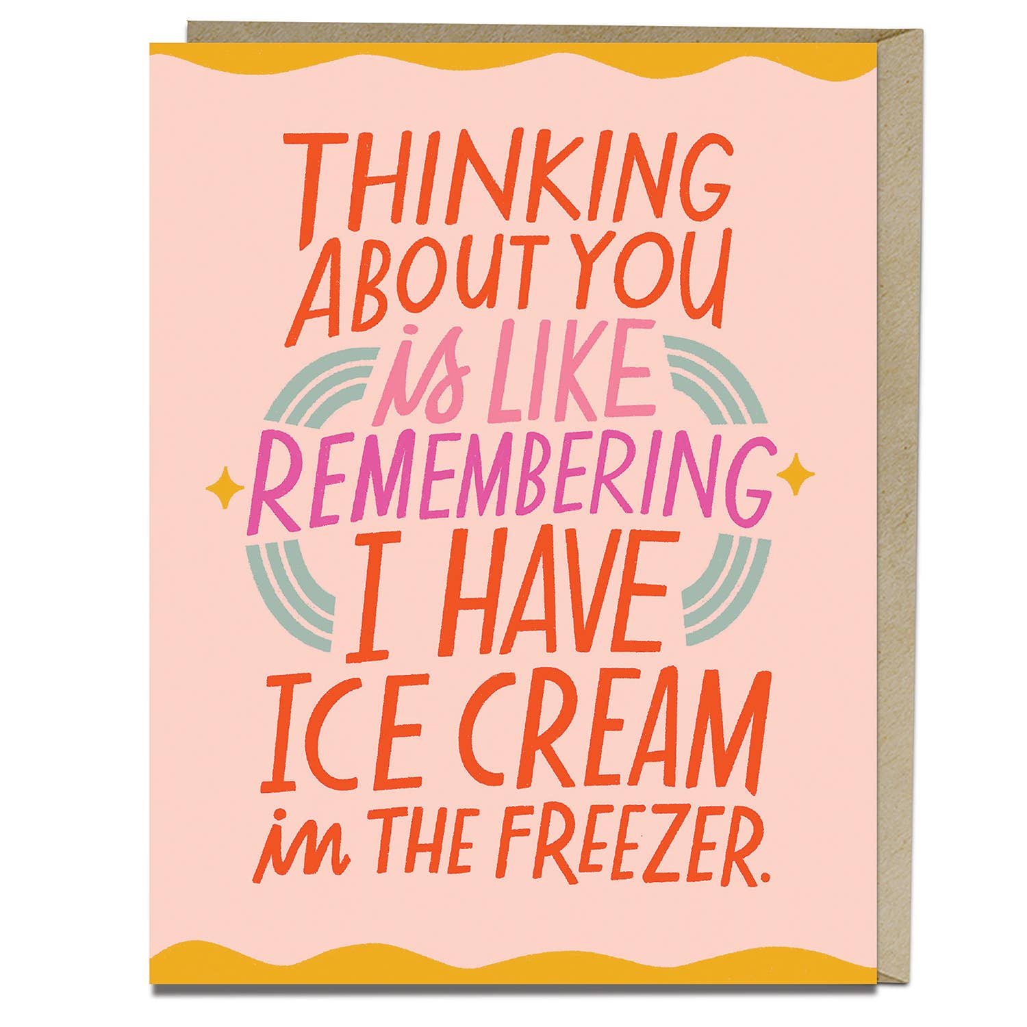 Ice Cream Freezer Love Card - Spiral Circle