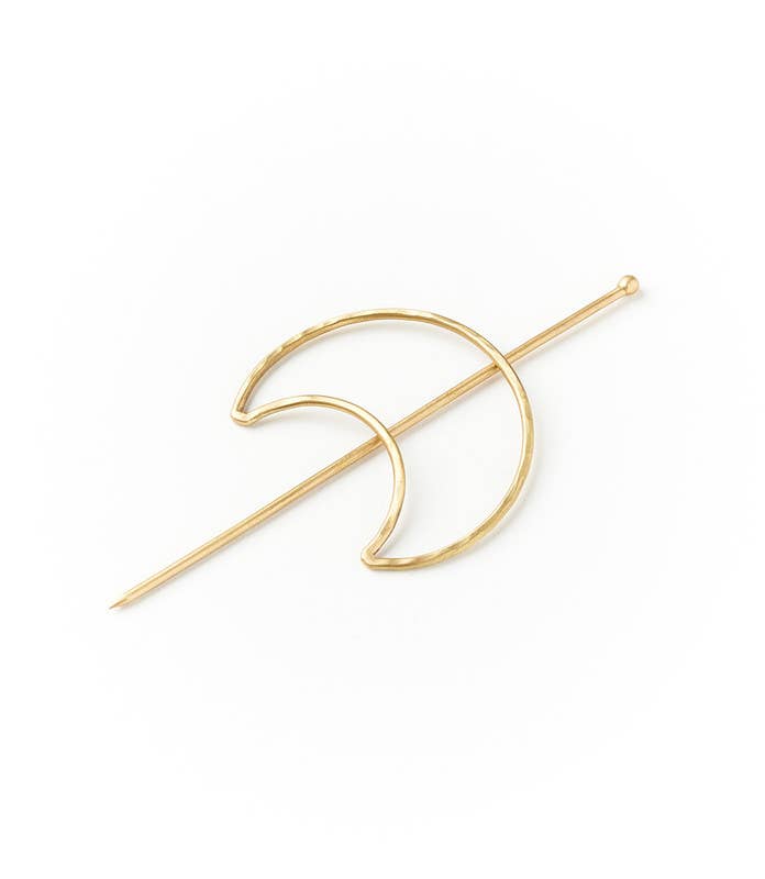 Indukala Crescent Hair Hoop & Pin - Spiral Circle