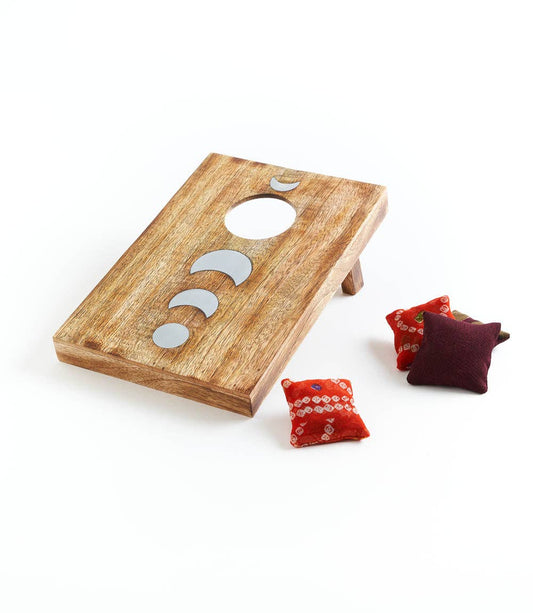 Indukala Tabletop Cornhole Set - Spiral Circle