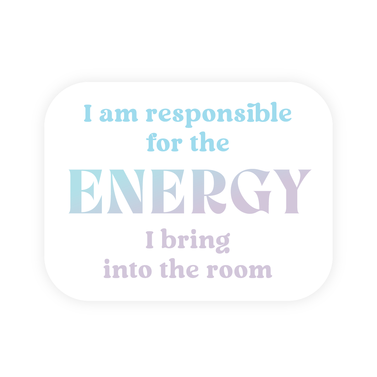 Inspirational Restickable Sticker | Energy in Room - Spiral Circle