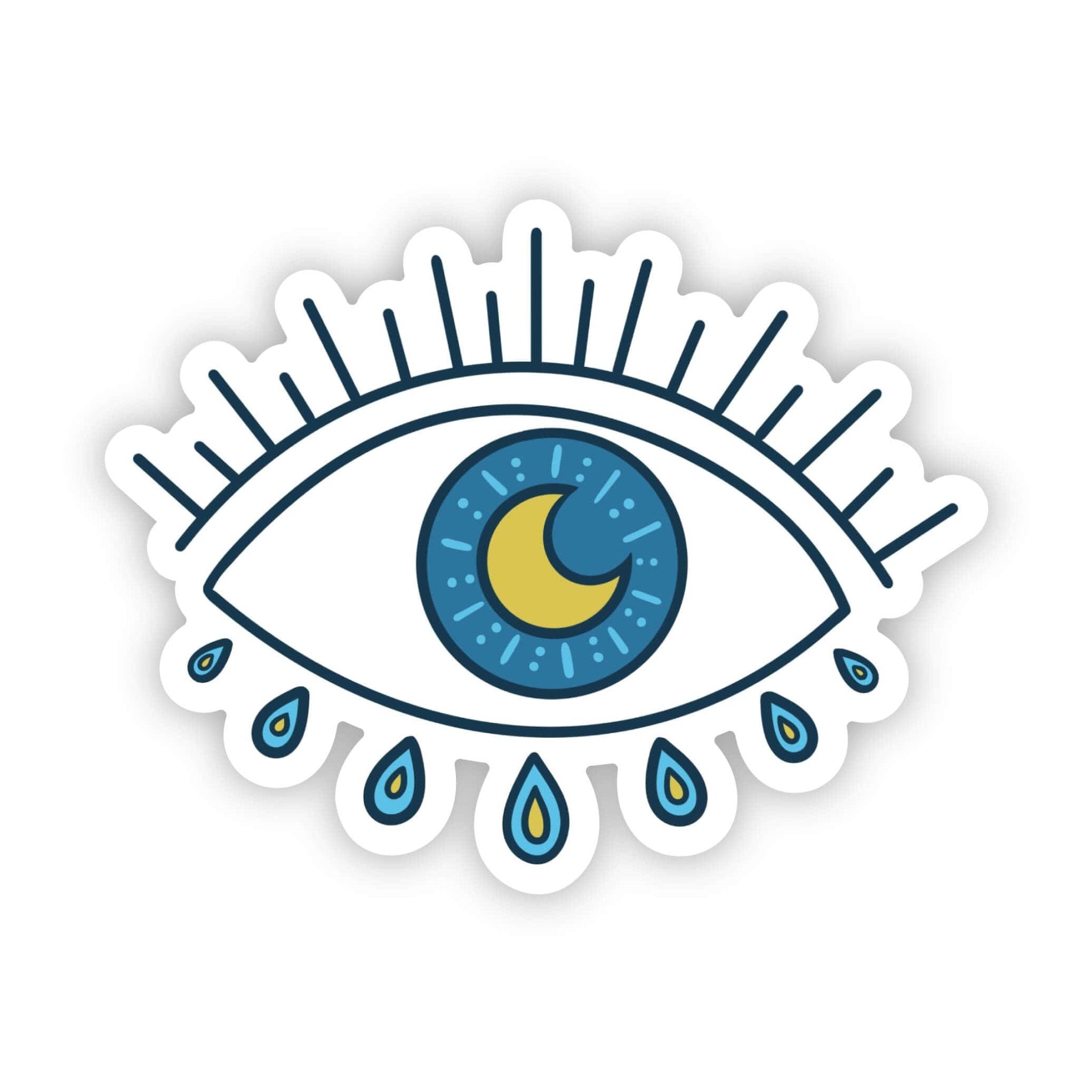Intelligence Evil Eye Sticker - Spiral Circle
