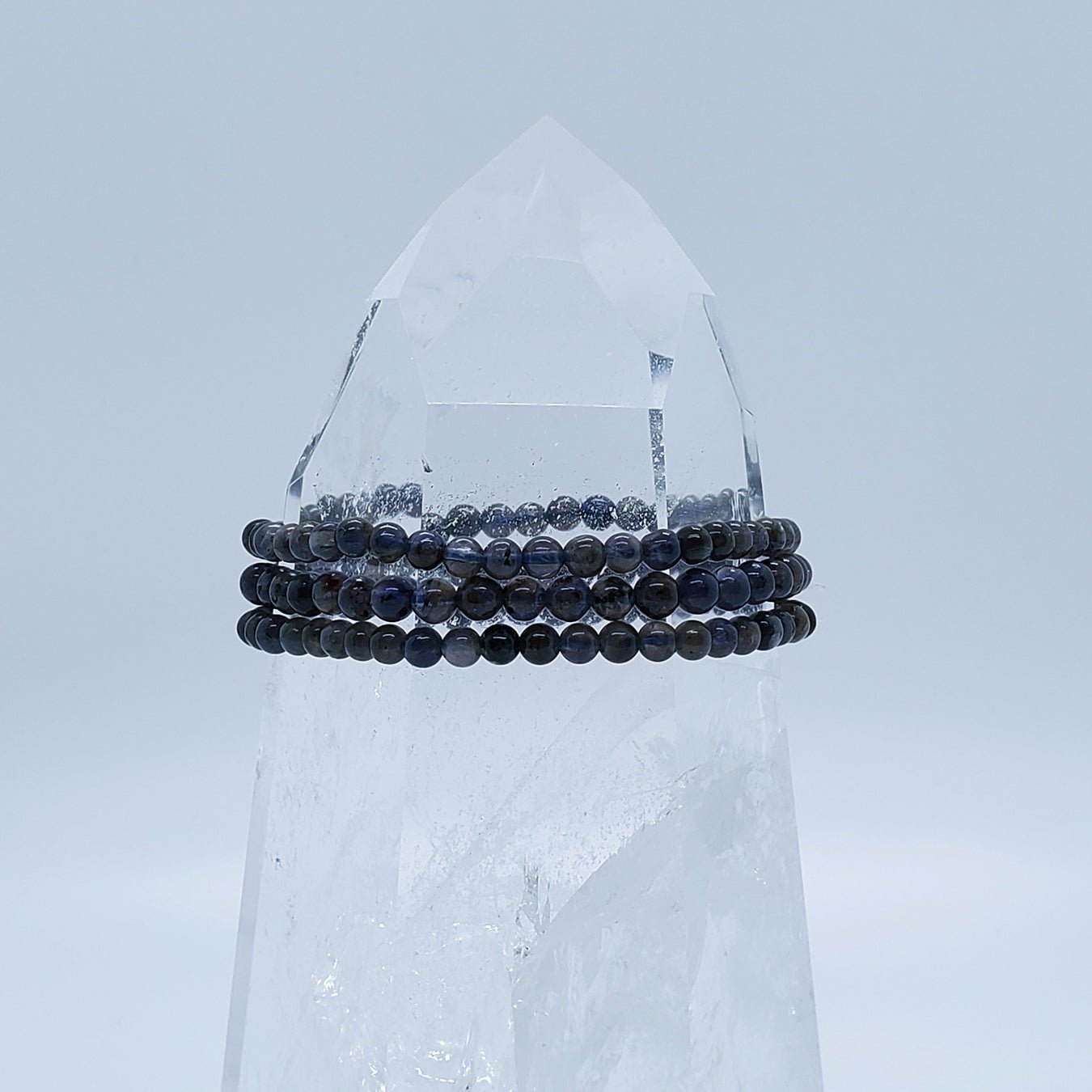 Iolite | Self Vision | Stone Beaded Bracelet | 4mm - Spiral Circle