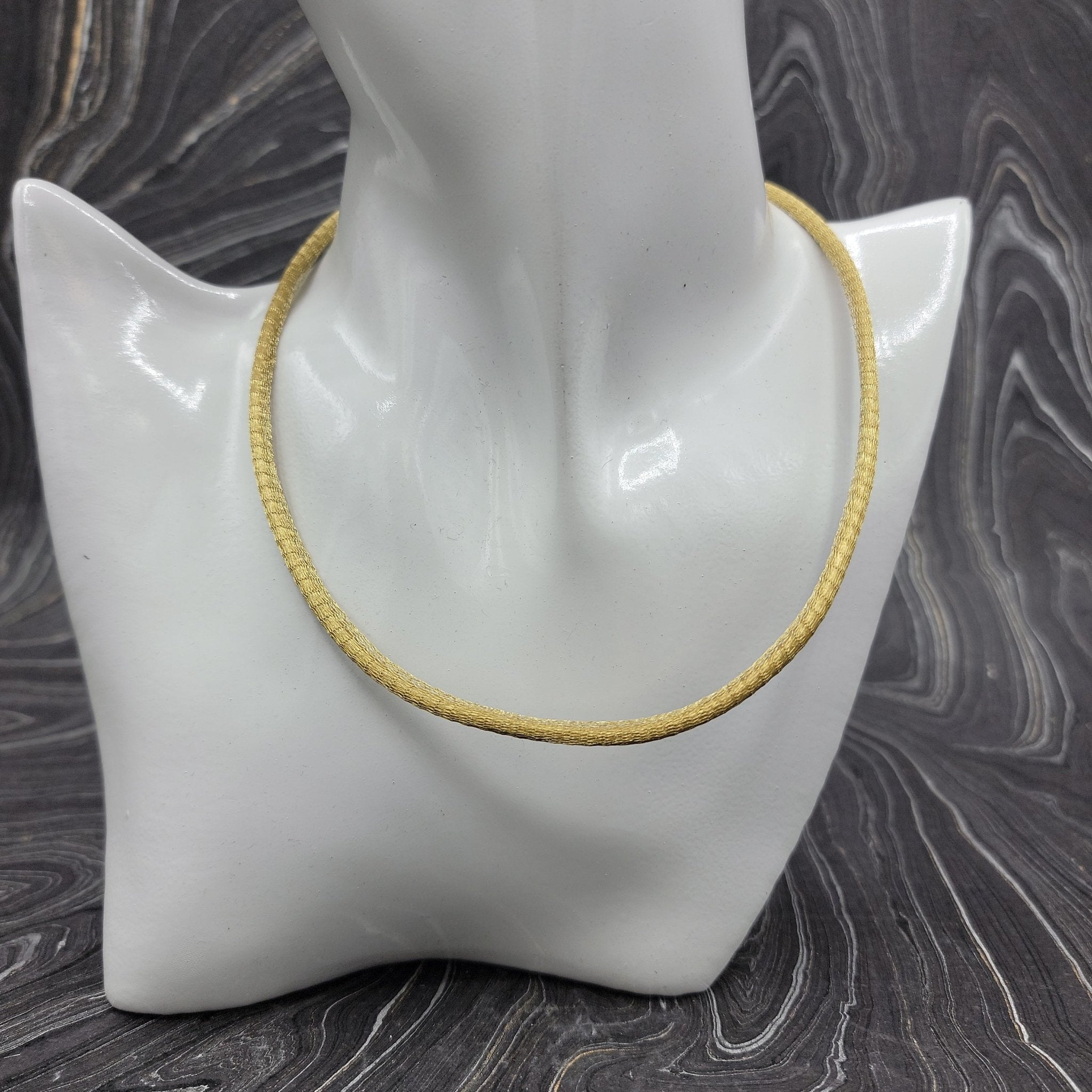 Italian Brass Necklace | 16" - Spiral Circle