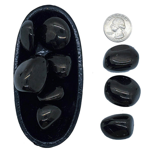 Jet | Tumbled | Grounding, Purification - Spiral Circle