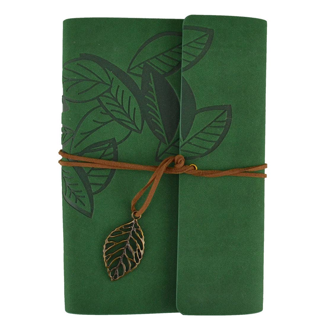 Journal Leaf - Green - Spiral Circle