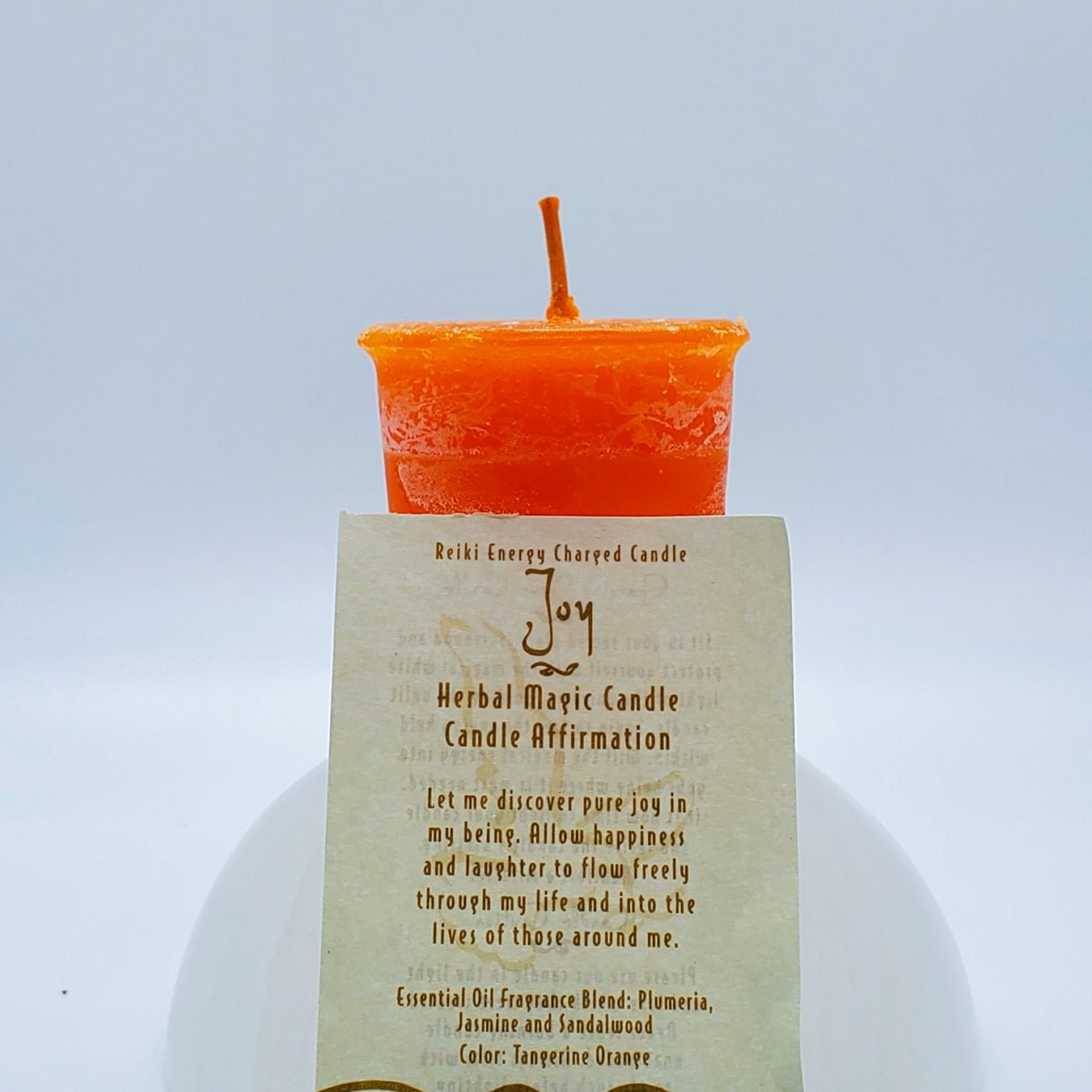 Joy | Orange | Votive Intention Candle | Reiki Charged - Spiral Circle
