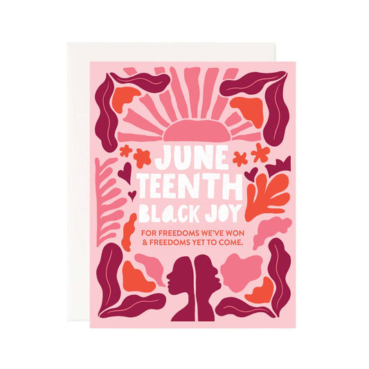 Juneteenth Black Joy Greeting Card - Spiral Circle