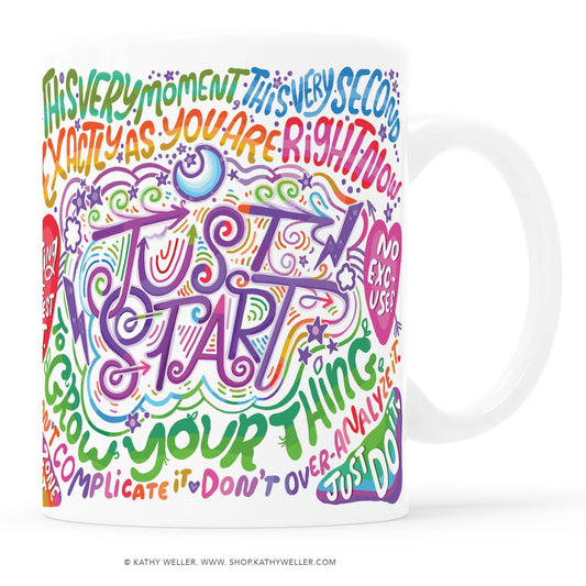 Just Start mug - Spiral Circle