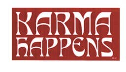 Karma Happens | Bumper Sticker - Spiral Circle