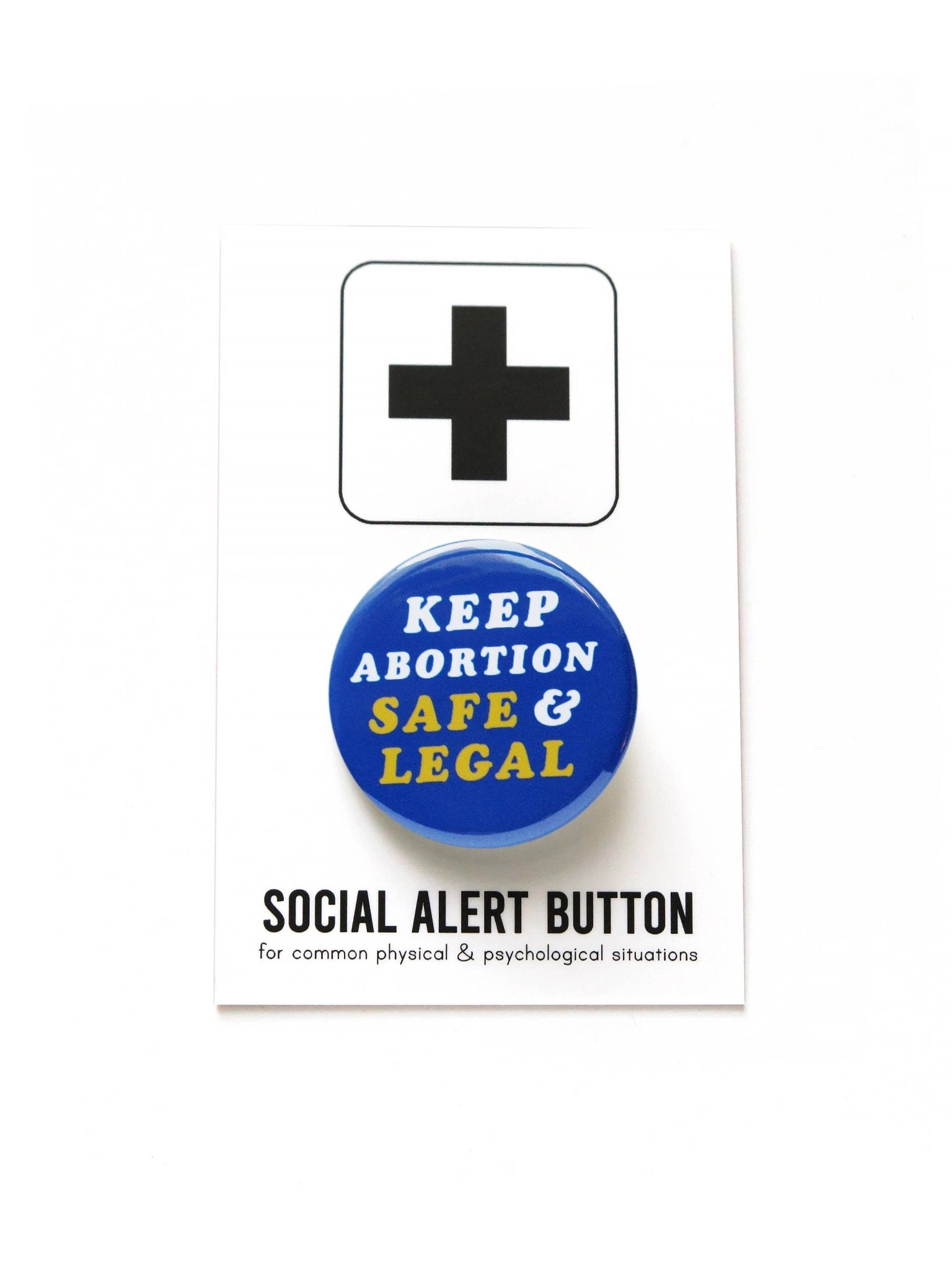KEEP ABORTION SAFE & LEGAL | Pinback Button - Spiral Circle