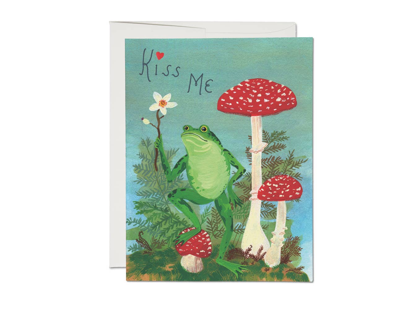 Kiss Me love greeting card - Spiral Circle