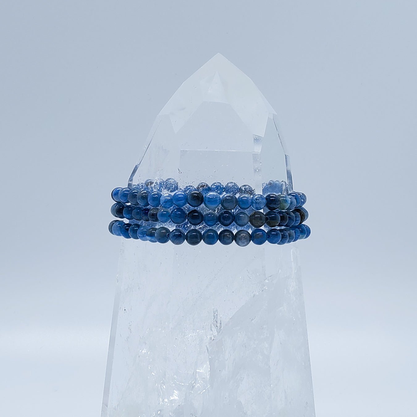 Kyanite | Energy Balance | Stone Beaded Bracelet | 4mm - Spiral Circle
