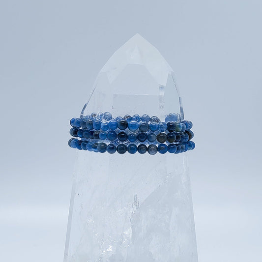 Kyanite | Energy Balance | Stone Beaded Bracelet | 4mm - Spiral Circle