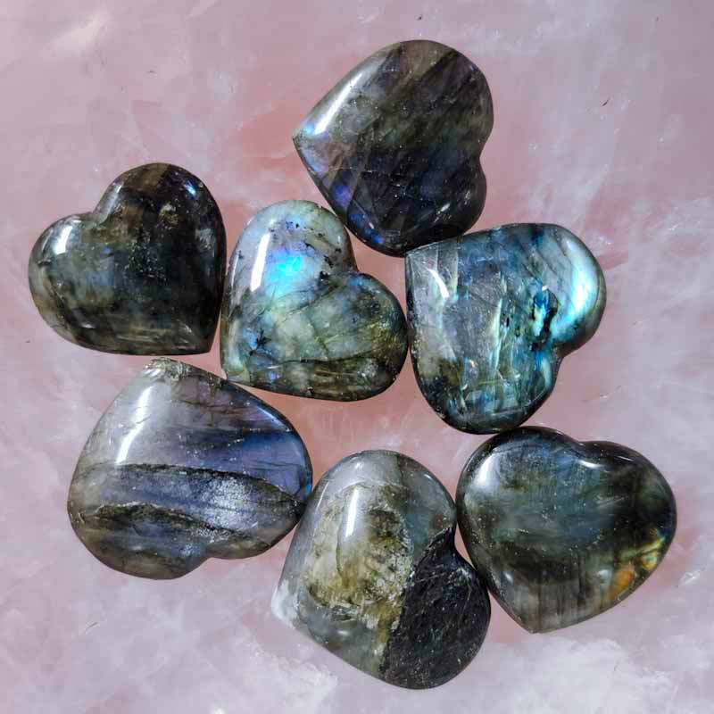 Labradorite Hearts - Spiral Circle