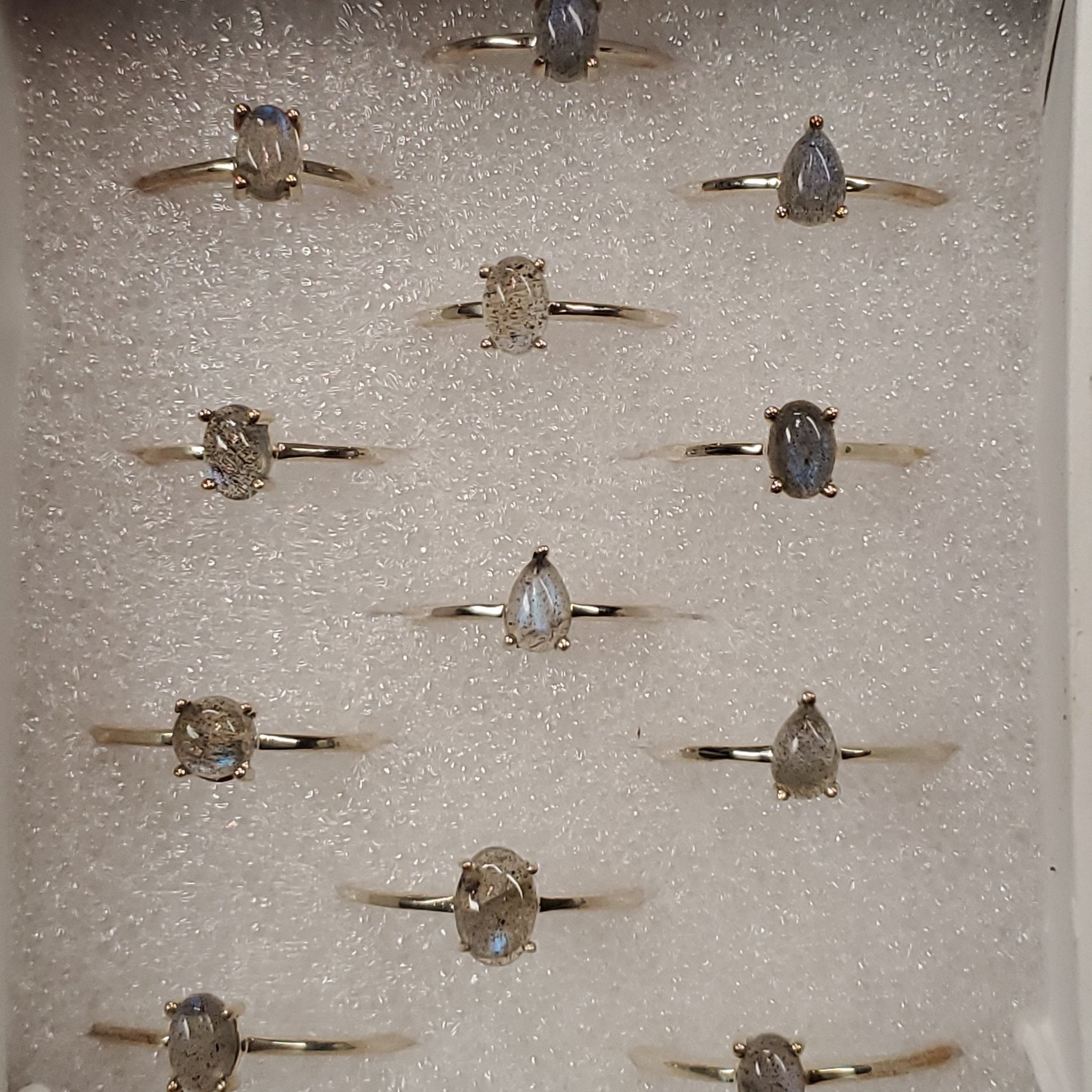 Labradorite Simple Ring | Sterling Silver - Spiral Circle