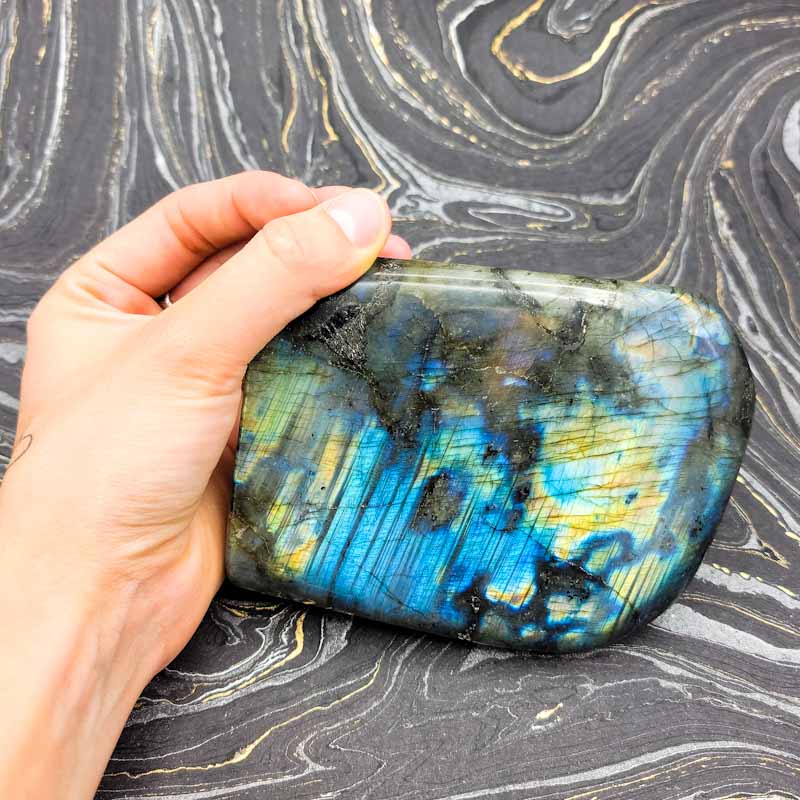 Labradorite Statement Piece - Spiral Circle