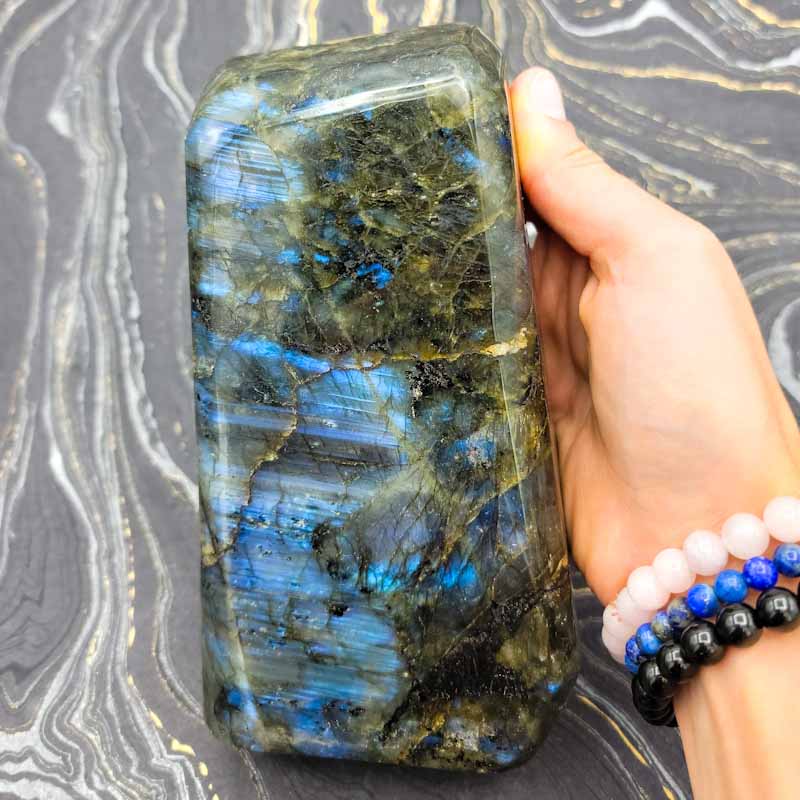 Labradorite Statement Piece - Spiral Circle