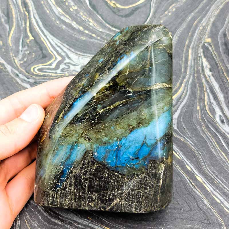 Labradorite Statement Piece - Spiral Circle