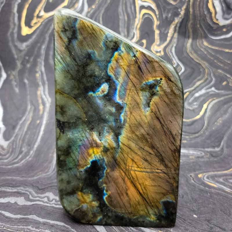 Labradorite Statement Piece - Spiral Circle