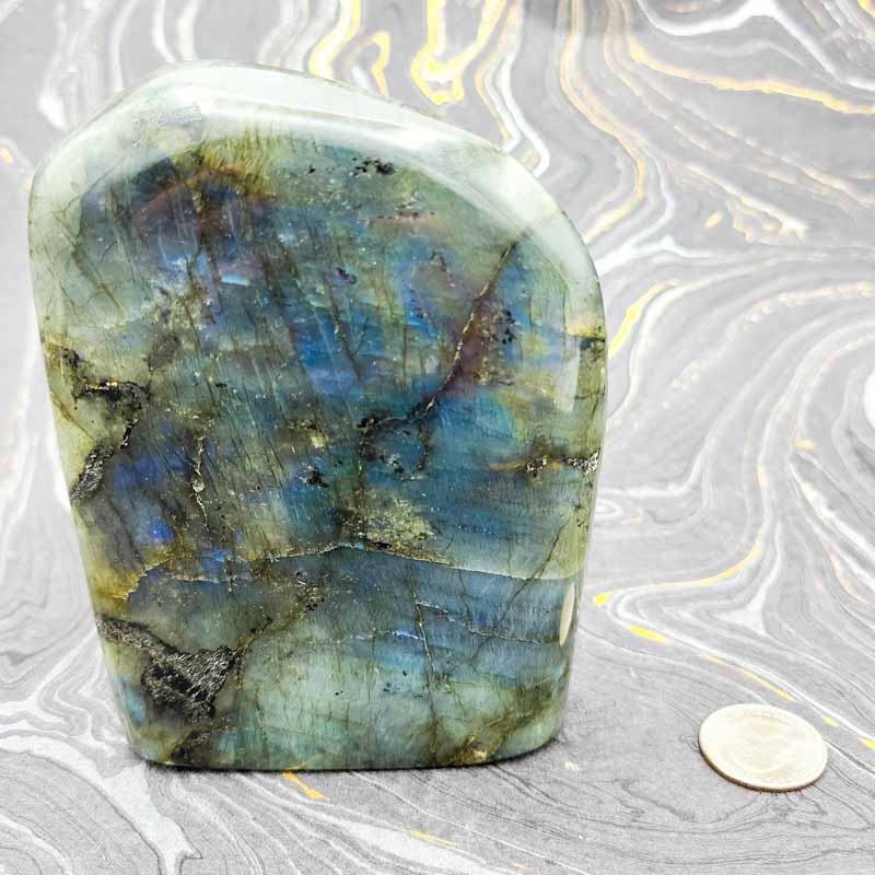 Labradorite Statement Piece - Spiral Circle