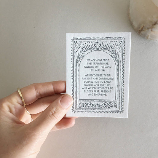 Land Acknowledgement Print with Magnet | 2.75" x 3.93" - Spiral Circle