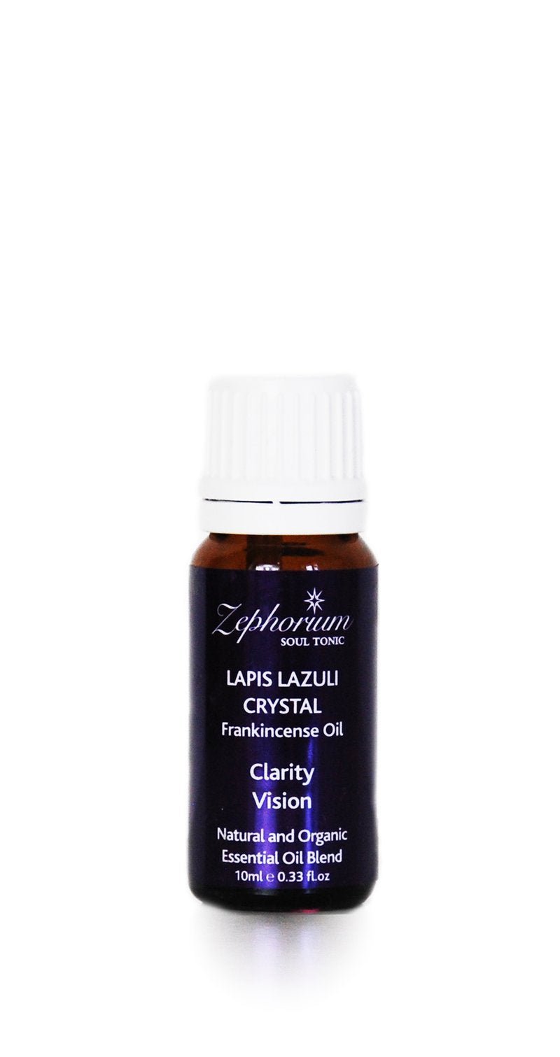 Lapis Lazuli Crystal Essential Oil Blend | Brow Chakra - Spiral Circle