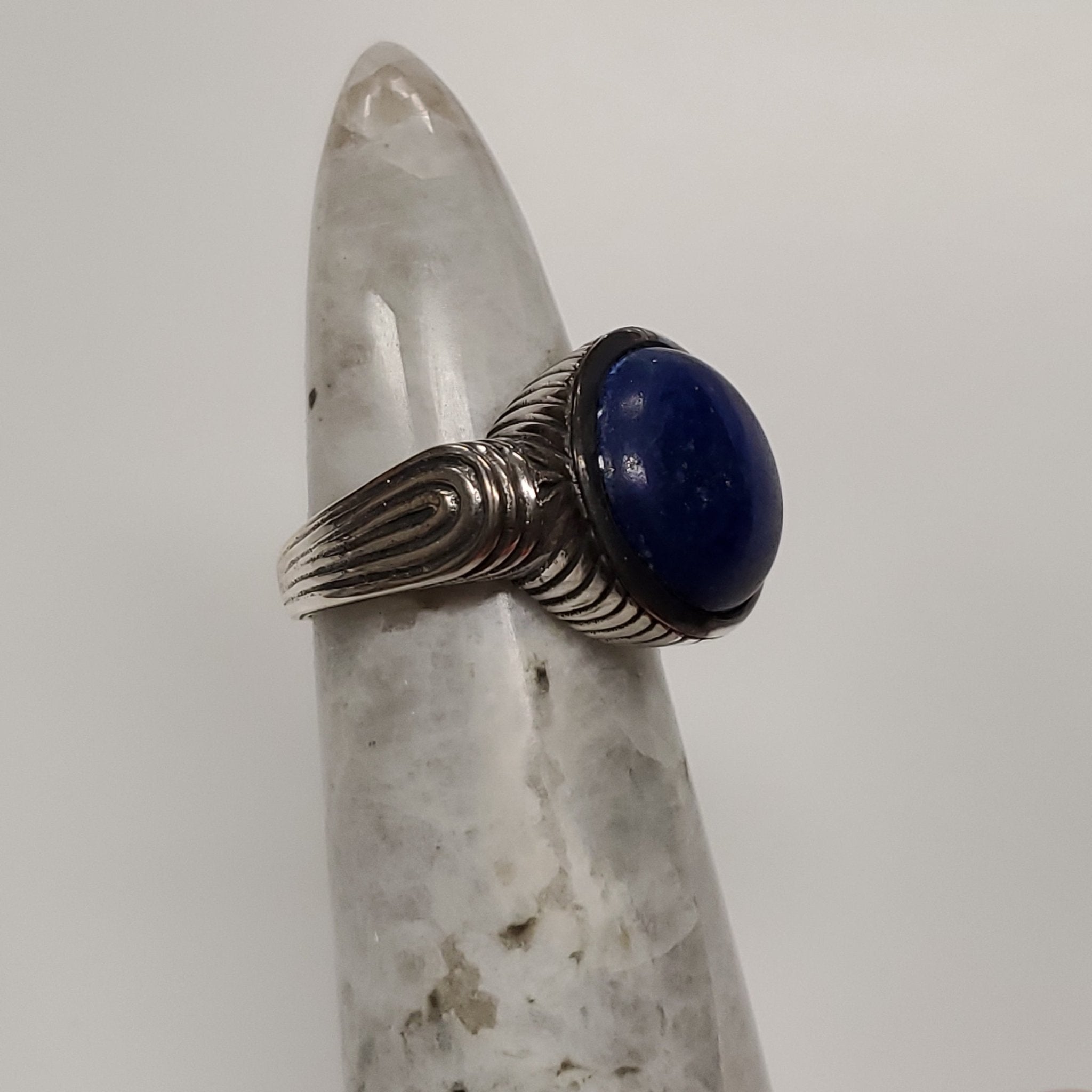 Lapis Roaring 20's Unisexy Ring | Sterling Silver - Spiral Circle