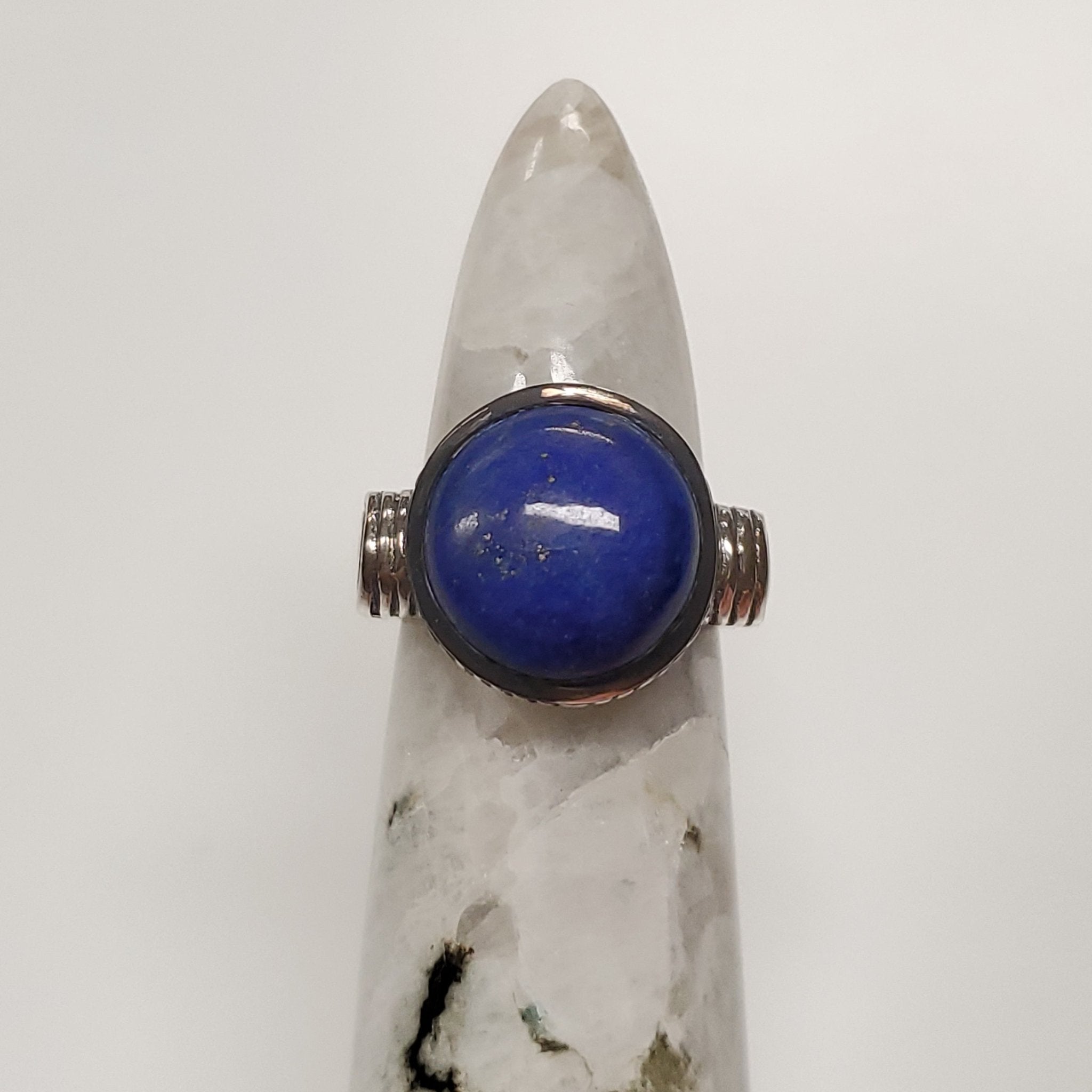 Lapis Roaring 20's Unisexy Ring | Sterling Silver - Spiral Circle