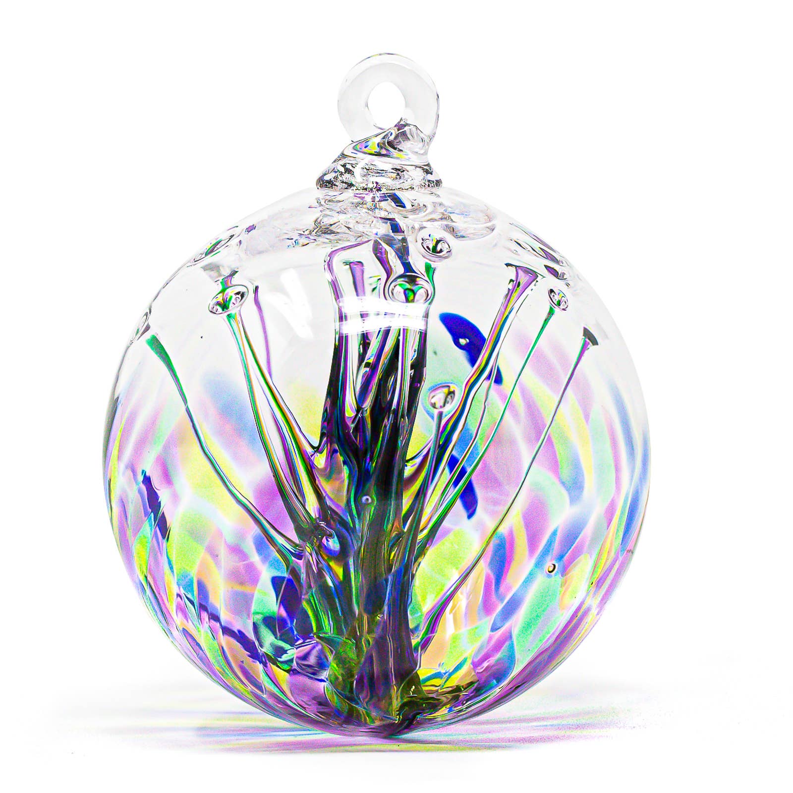 Large Glass Wish Ball - Spiral Circle