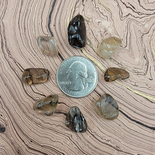 Large Single Tumbled Crystal Chips | Assorted - Spiral Circle