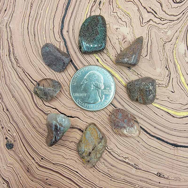 Large Single Tumbled Crystal Chips | Assorted - Spiral Circle