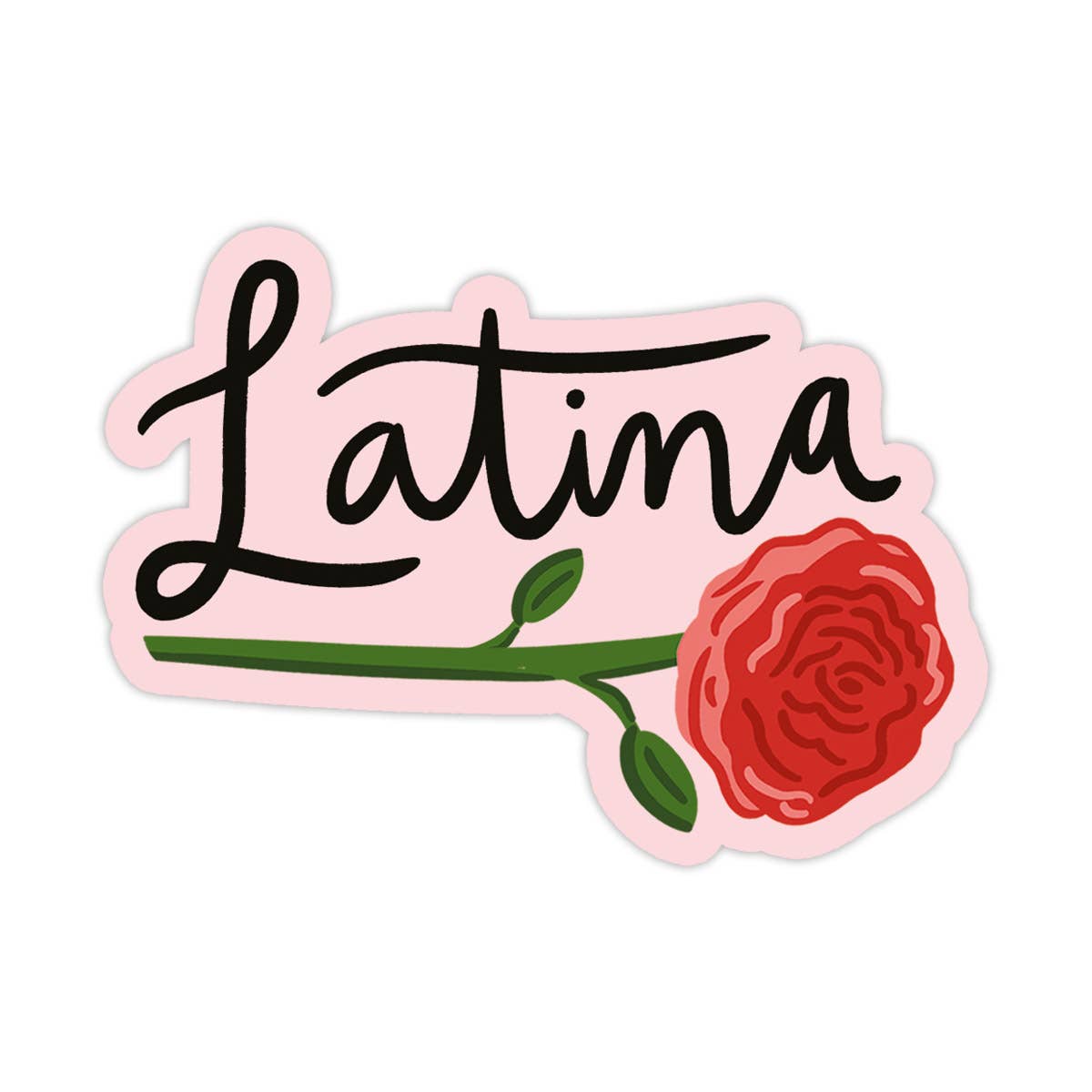 Latina Rose Sticker - Spiral Circle