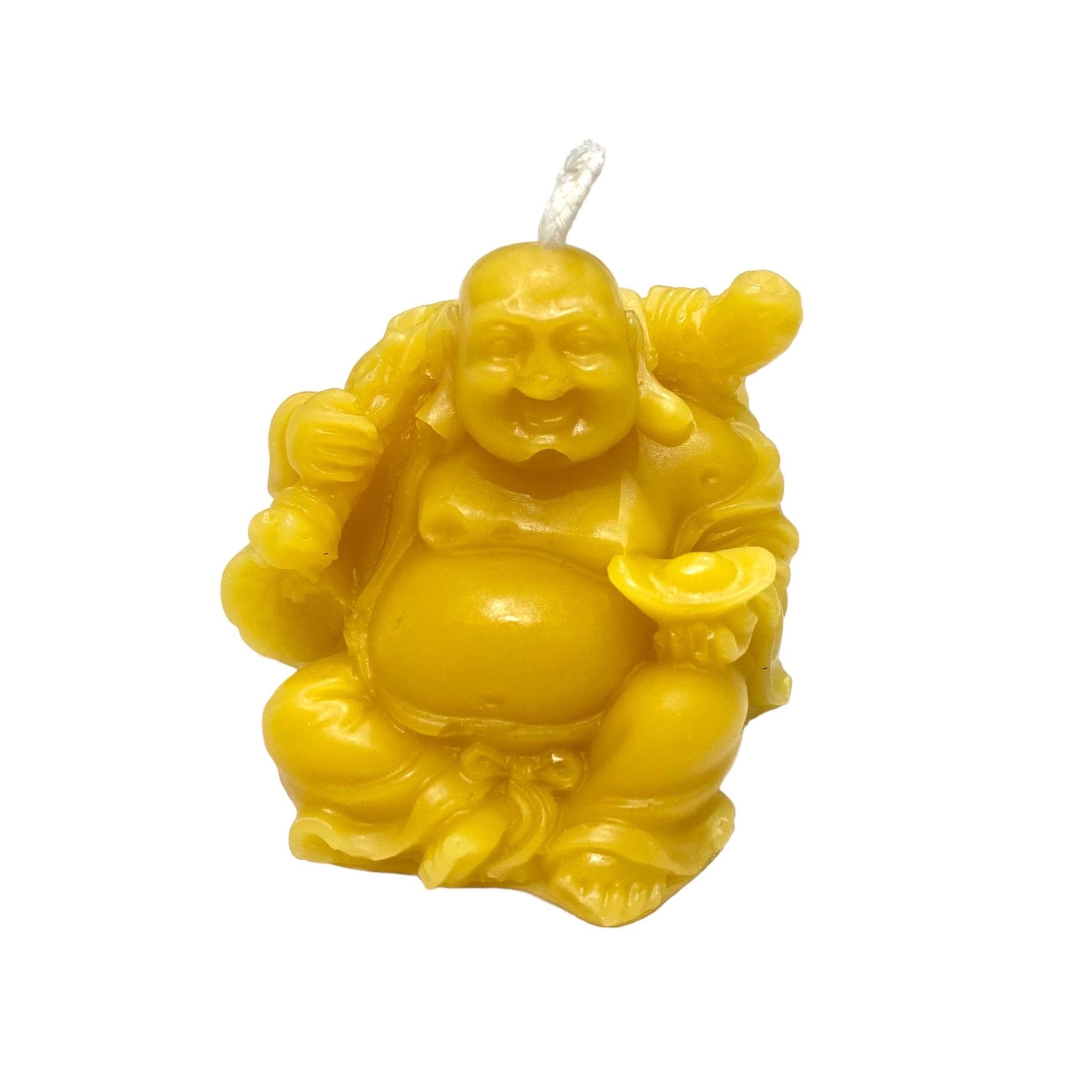 Laughing Buddha Beeswax Candle | 1.75