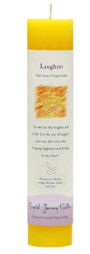 Laughter | Pillar Candle | Reiki Charged - Spiral Circle