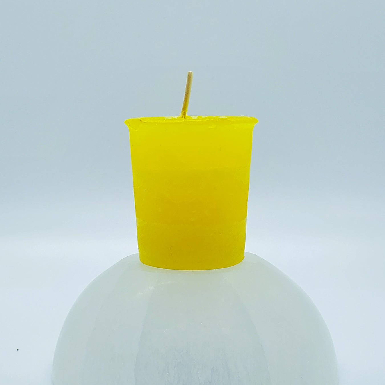 Laughter | Yellow | Votive Intention Candle | Reiki Charged - Spiral Circle