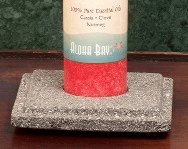 Lava Stone Pillar Holder - Spiral Circle