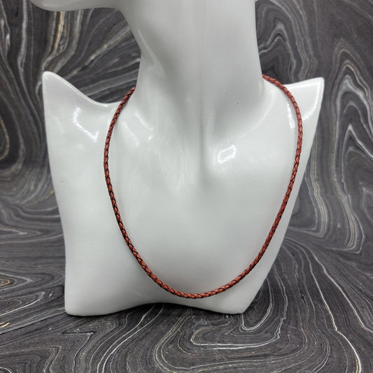 Leather Necklace | 18" - Spiral Circle