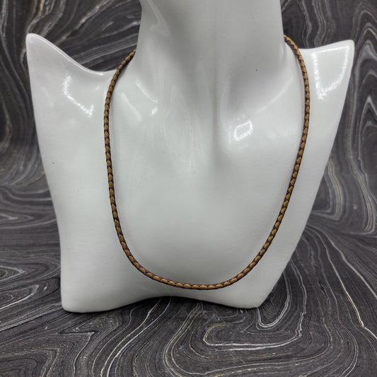 Leather Necklace | 18" - Spiral Circle