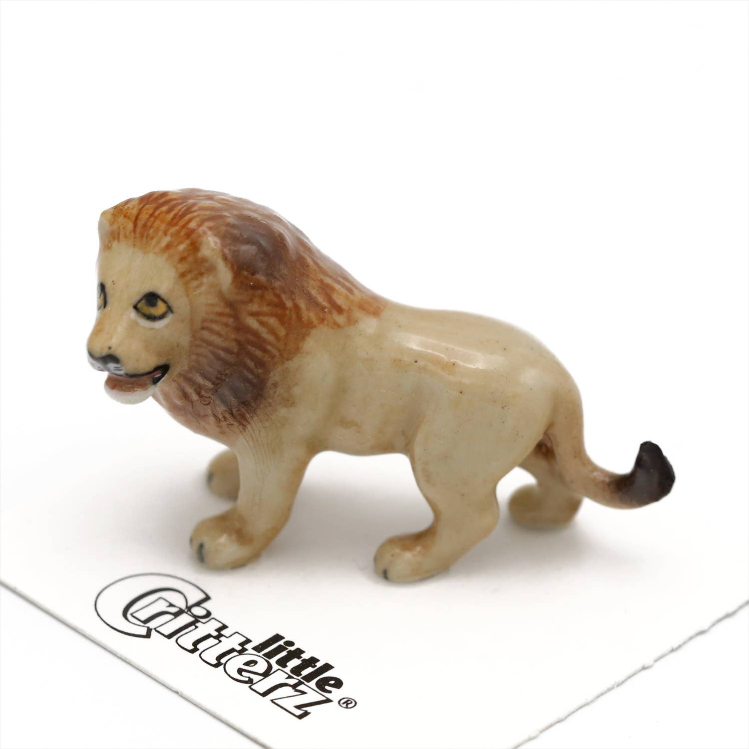 Leo Lion Porcelain Miniature - Spiral Circle