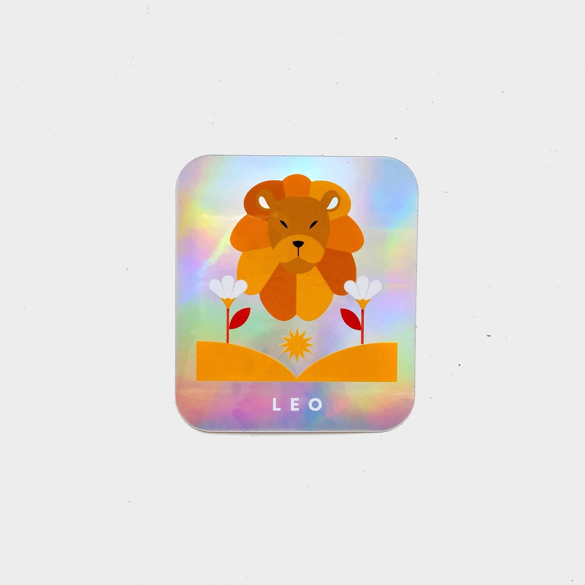 Leo | Rectangle Horoscope Sticker - Spiral Circle