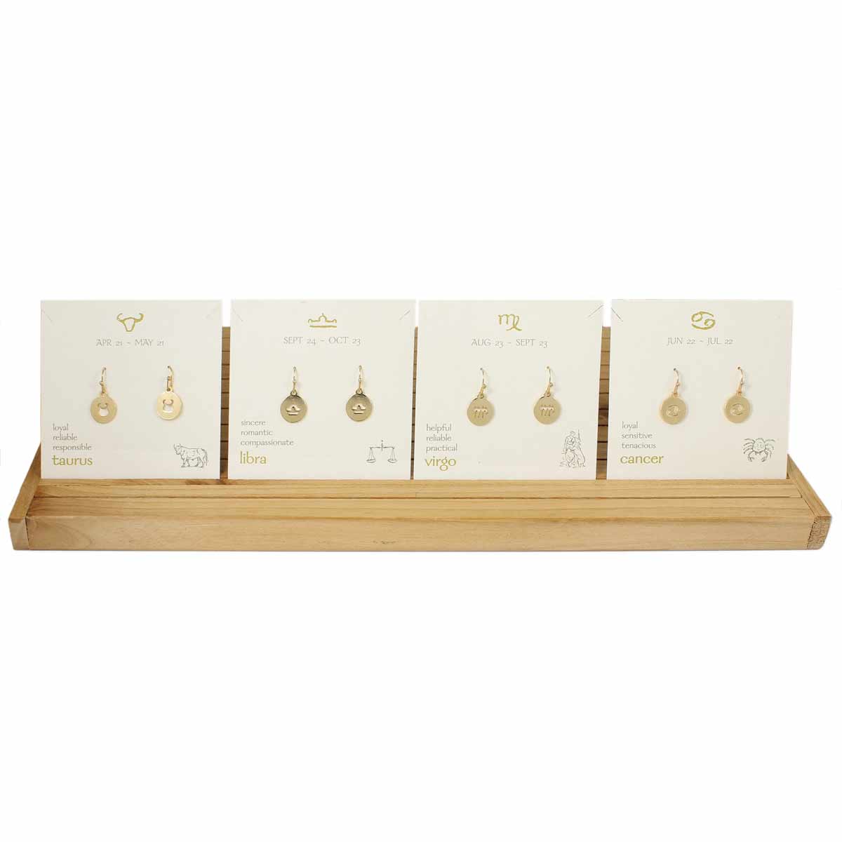 Leo | Zodiac Earrings - Spiral Circle