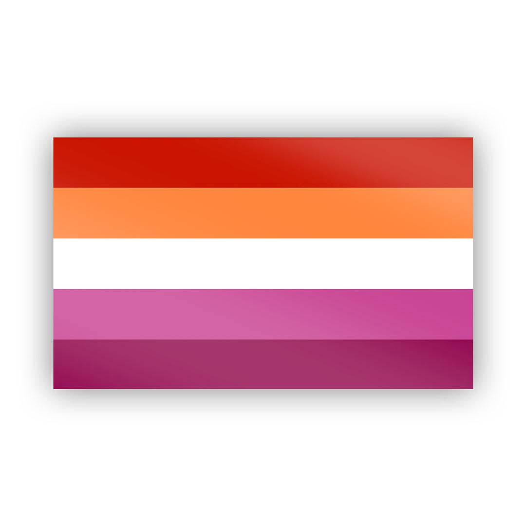 Lesbian Pride Sticker - Spiral Circle