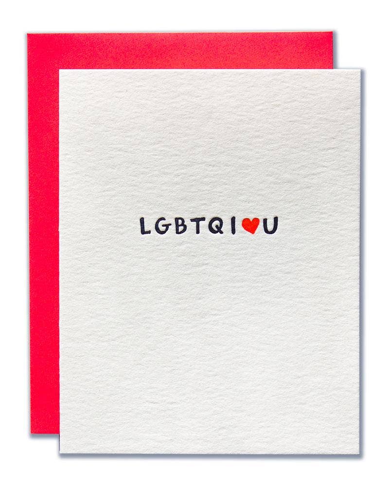 LGBTQ I LOVE U | Greeting Card - Spiral Circle