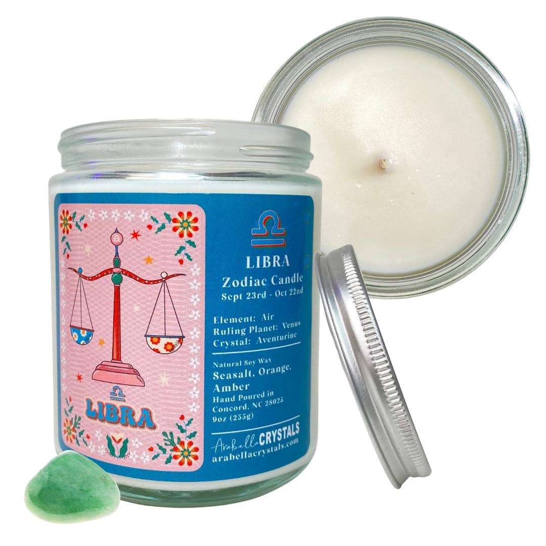 Libra Zodiac Jar Candle - Spiral Circle