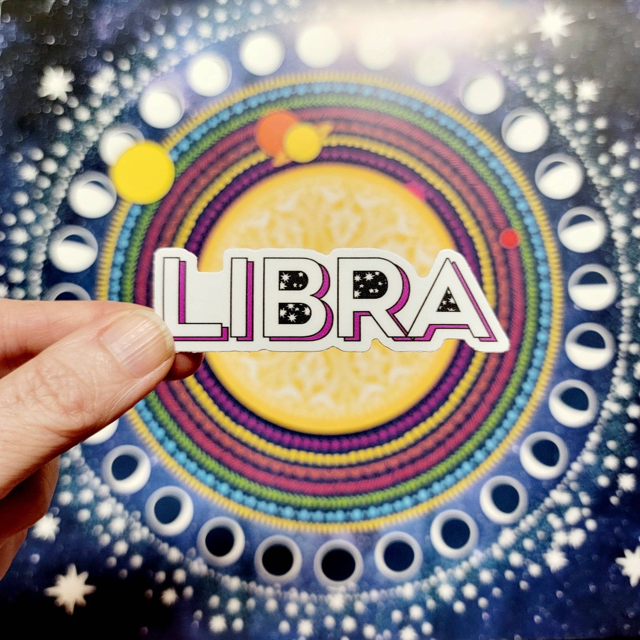 Libra | Zodiac Sign Stickers - Spiral Circle
